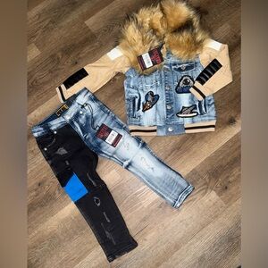 NWT! ELITE PREMIUM DENIM BOYS OUTFIT. SIZE 3-4.